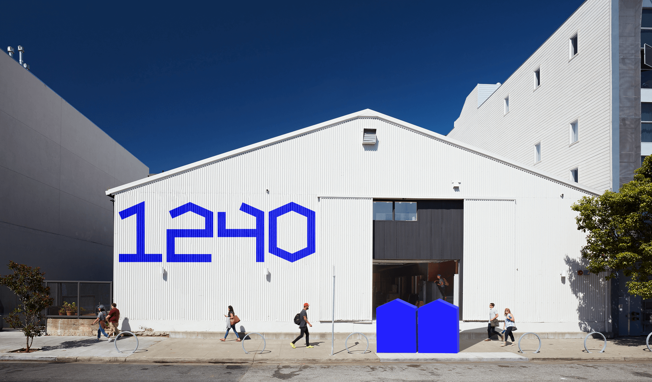 Numbers shown on exterior wall