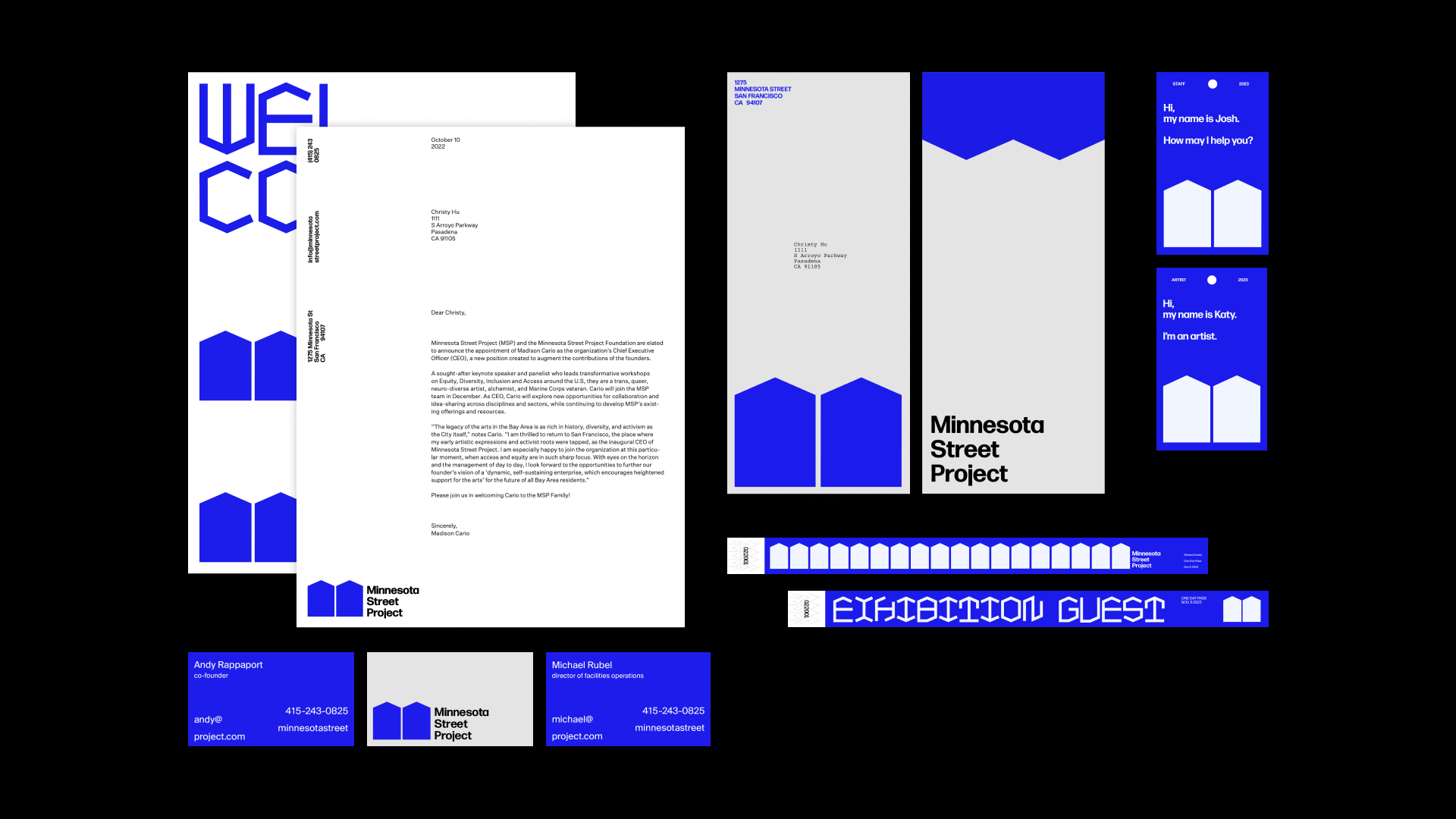 This image shows how the logo is presented in business cards, letterheads, envelop, and other print material.