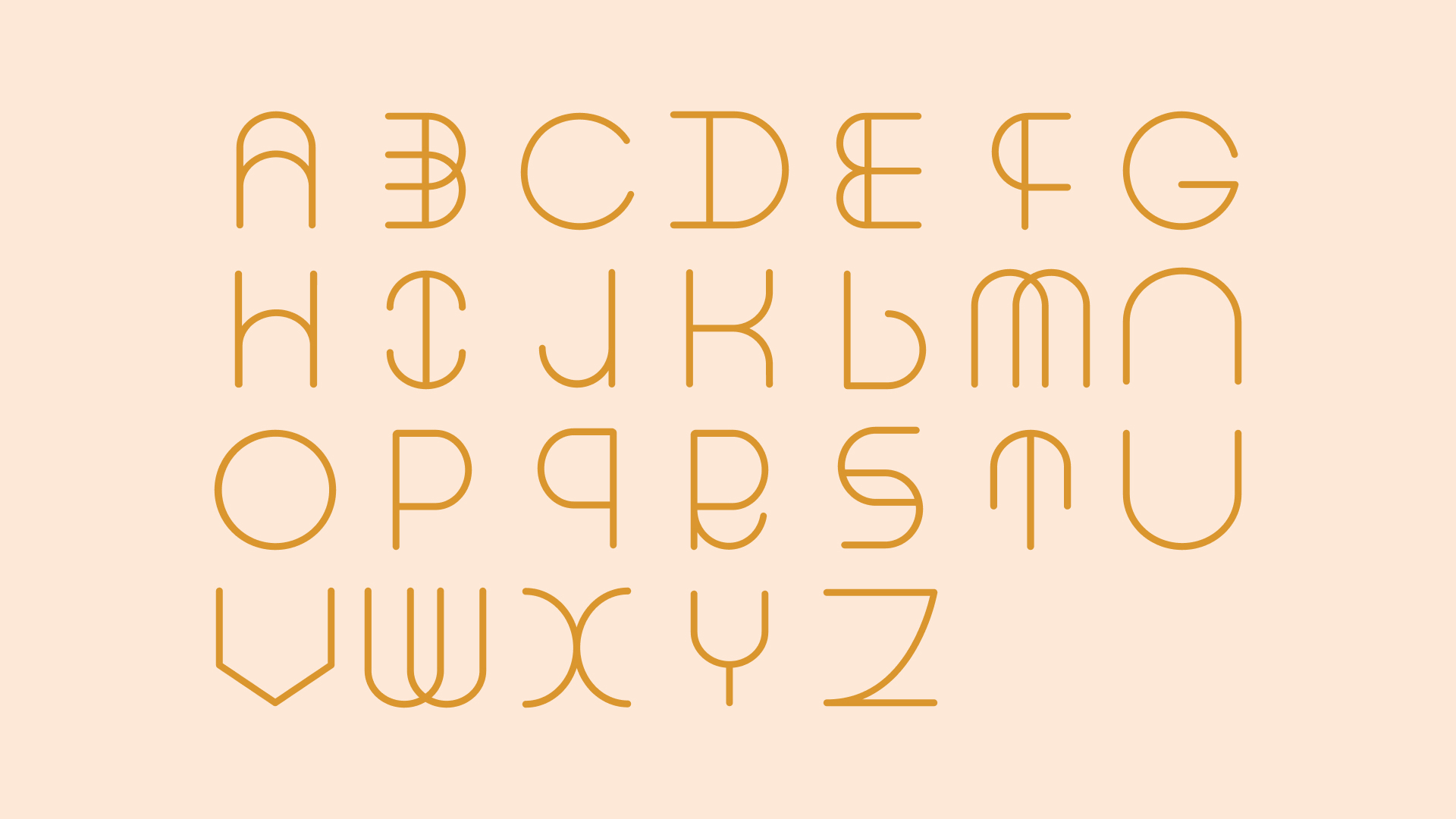 Typeface I designed for the identity